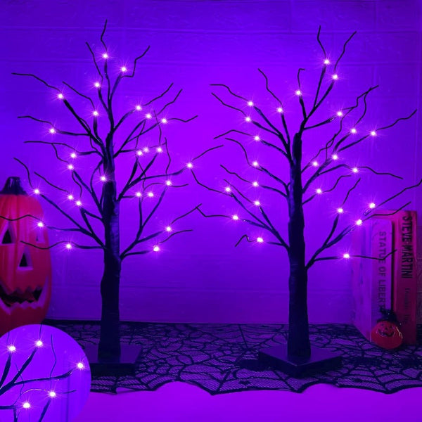 24" Halloween LED Birch Trees