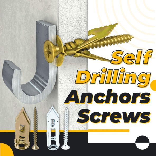 Woyuosn Self-drilling Anchors Screws for 3/8", 1/2", 5/8" Wall